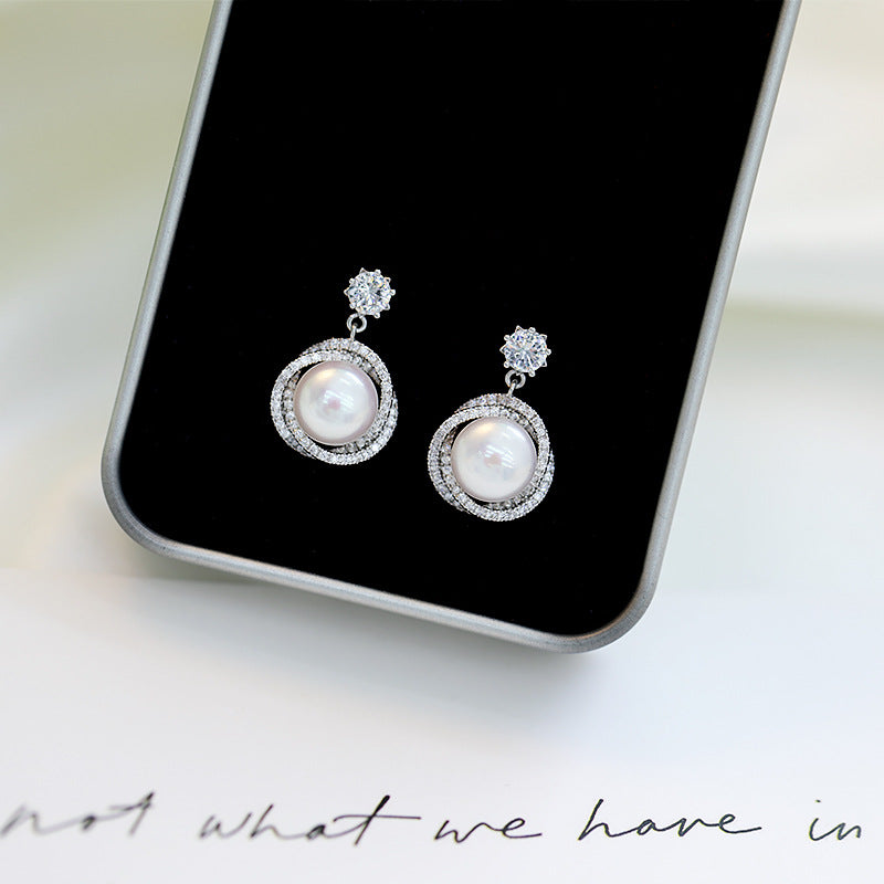 French-Style Pearl Drop Earrings