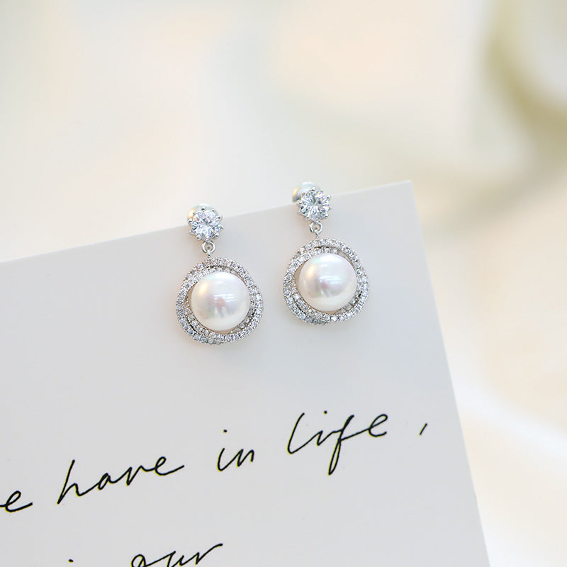 French-Style Pearl Drop Earrings