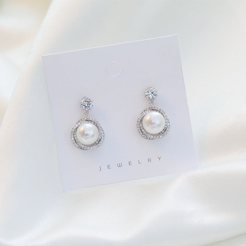 French-Style Pearl Drop Earrings