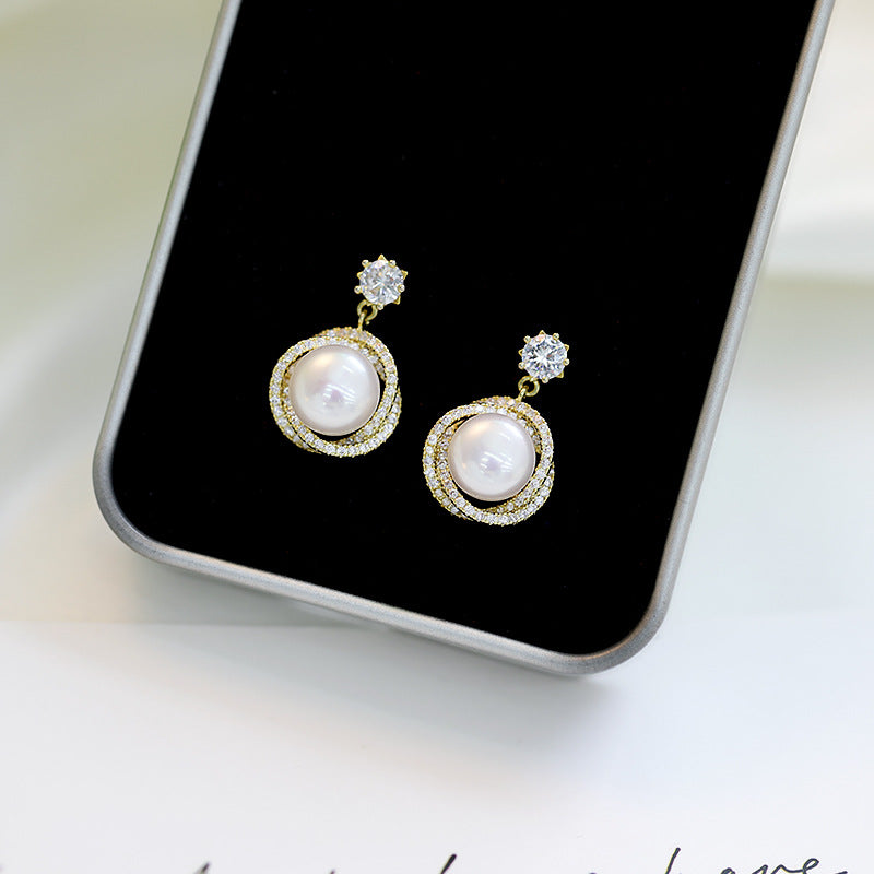 French-Style Pearl Drop Earrings