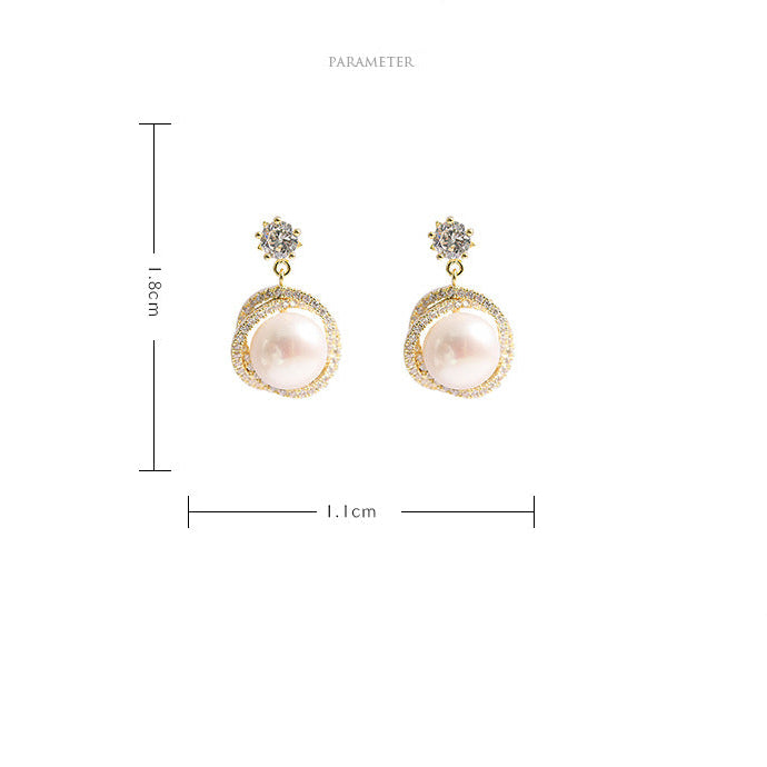 French-Style Pearl Drop Earrings
