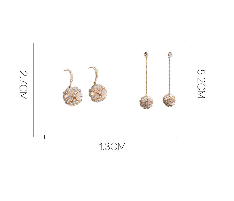 Hydrangea Shell Flower Earrings