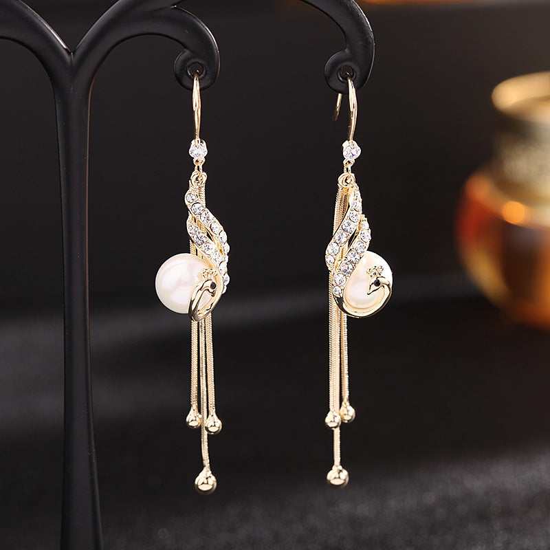 Phoenix Pearl & Zircon Drop Earrings