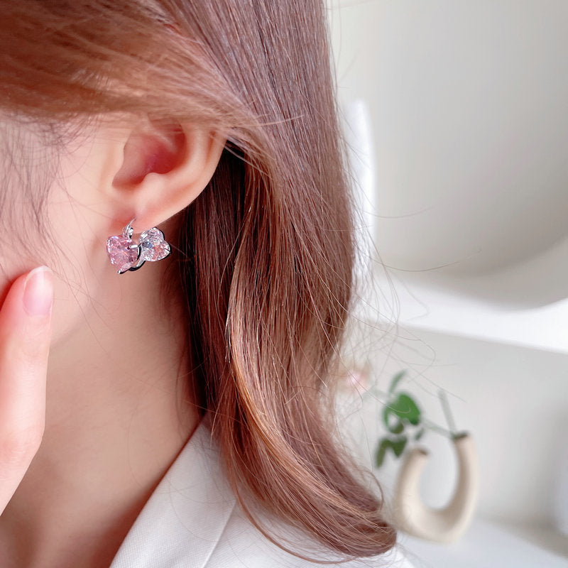 Two-Tone Reversible Heart-Shaped Ear Cuffs