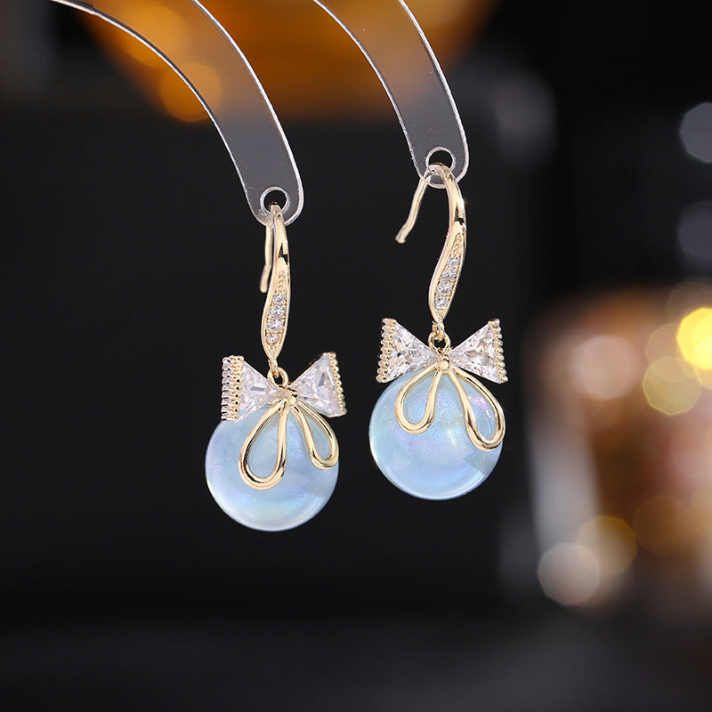 Refreshing Pearl BowHook Earrings