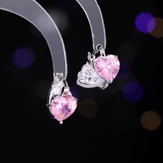 Two-Tone Reversible Heart-Shaped Ear Cuffs