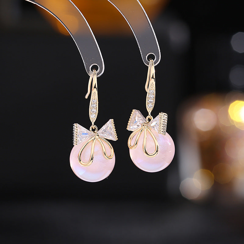 Refreshing Pearl BowHook Earrings