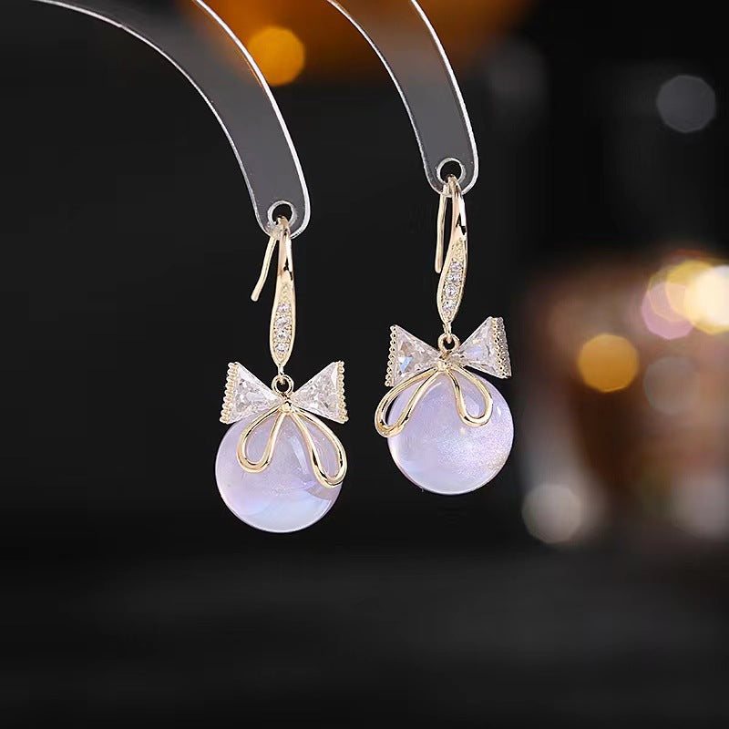 Refreshing Pearl BowHook Earrings