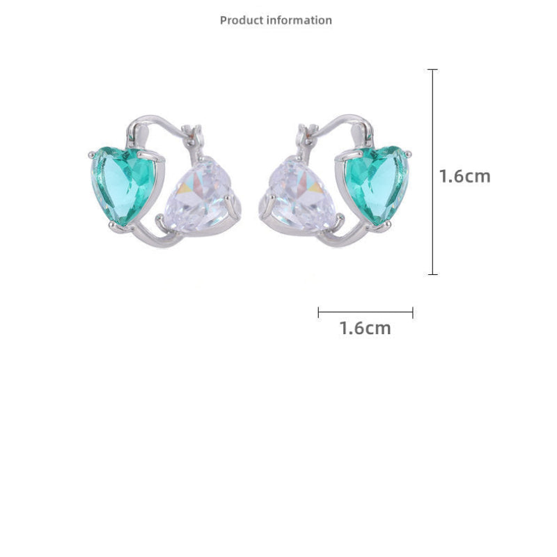 Two-Tone Reversible Heart-Shaped Ear Cuffs