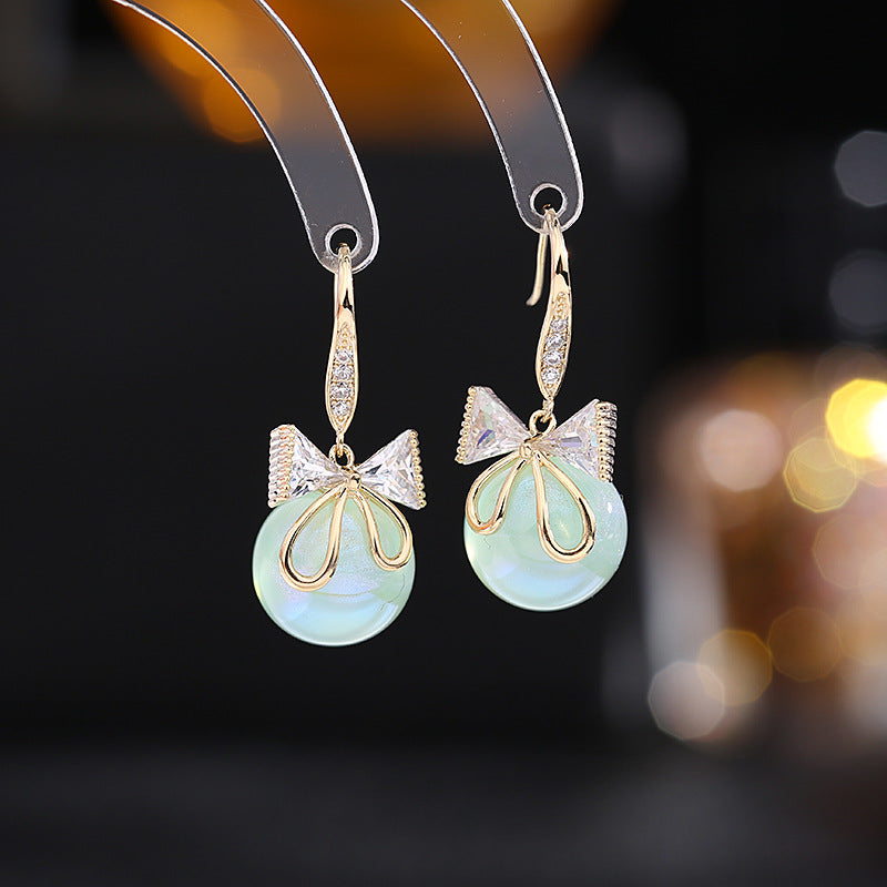Refreshing Pearl BowHook Earrings