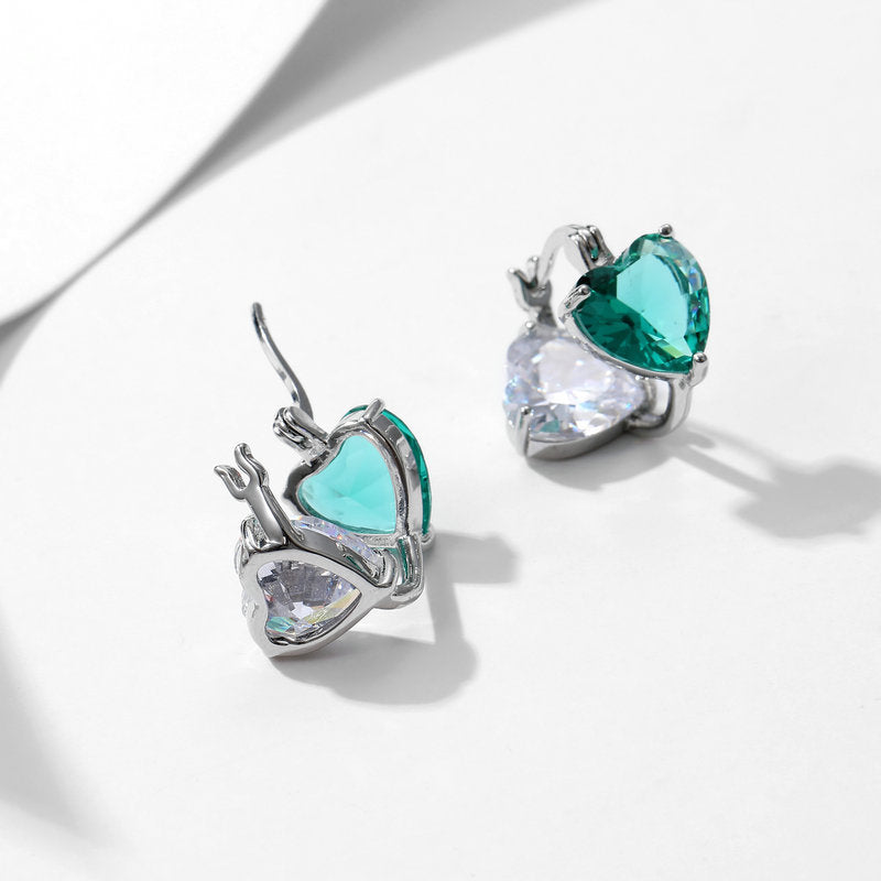 Two-Tone Reversible Heart-Shaped Ear Cuffs